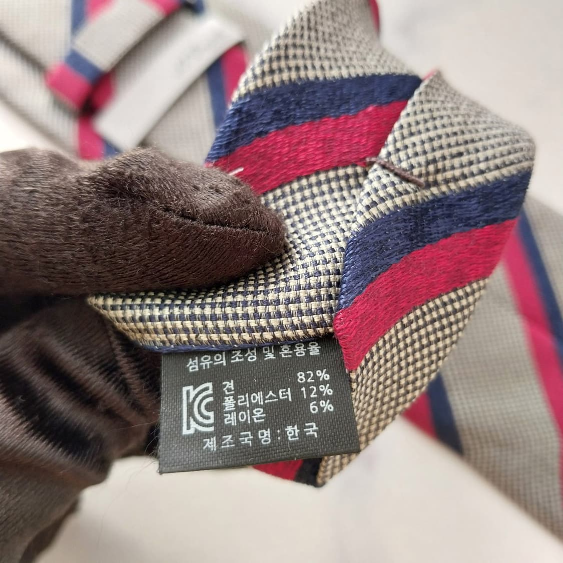 듀퐁 실크 그레이 스트라이프 슬림 넥타이 7.9cm A+등급 k1914
 상품이미지10