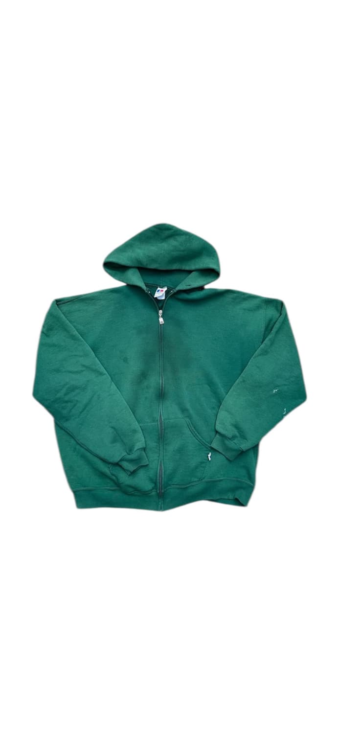 90s 러셀 후드집업 그린 XXL 🇺🇸 상품이미지1