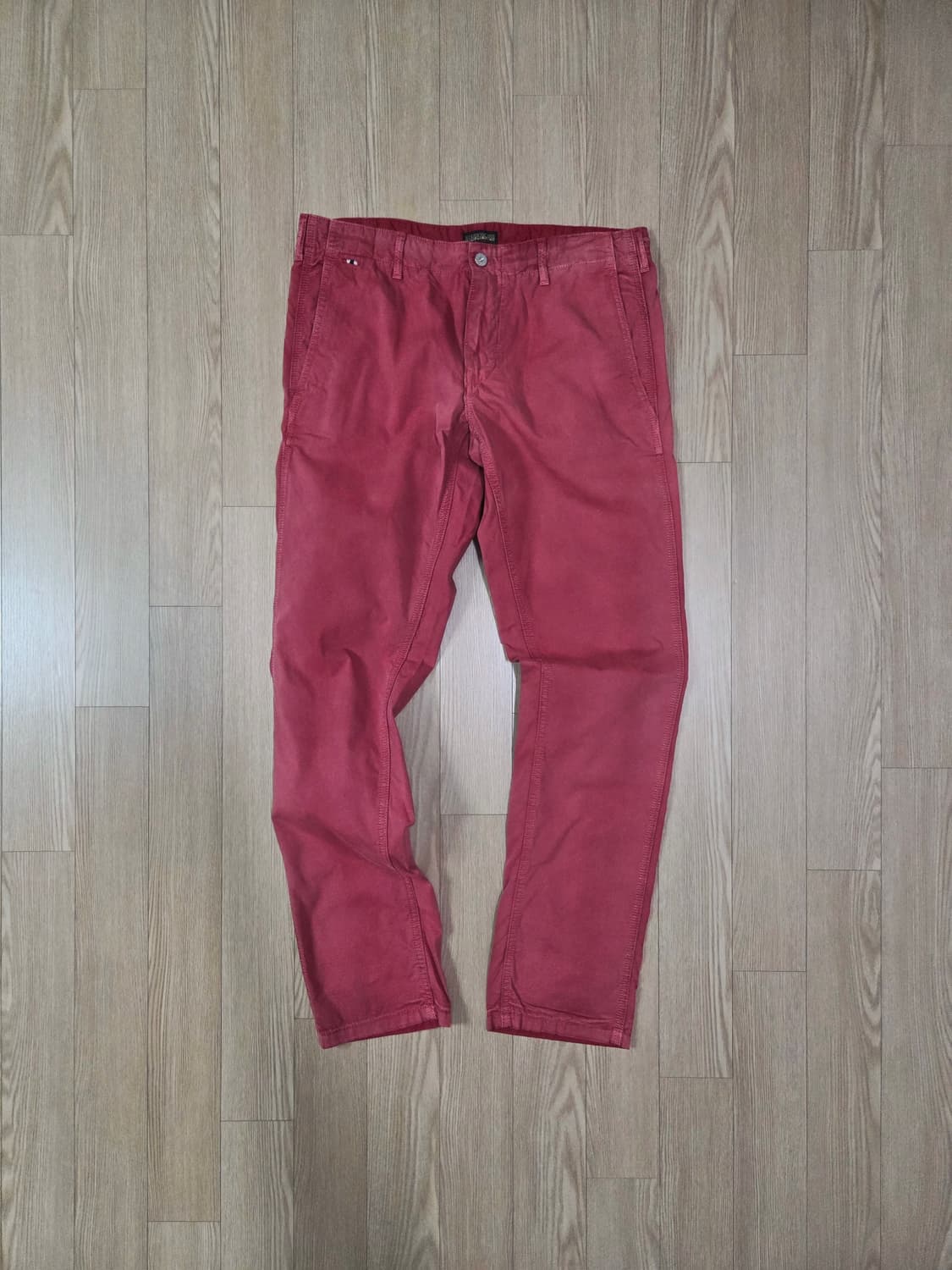 나파피리 레드 가먼트다잉 코튼 팬츠 상품이미지1