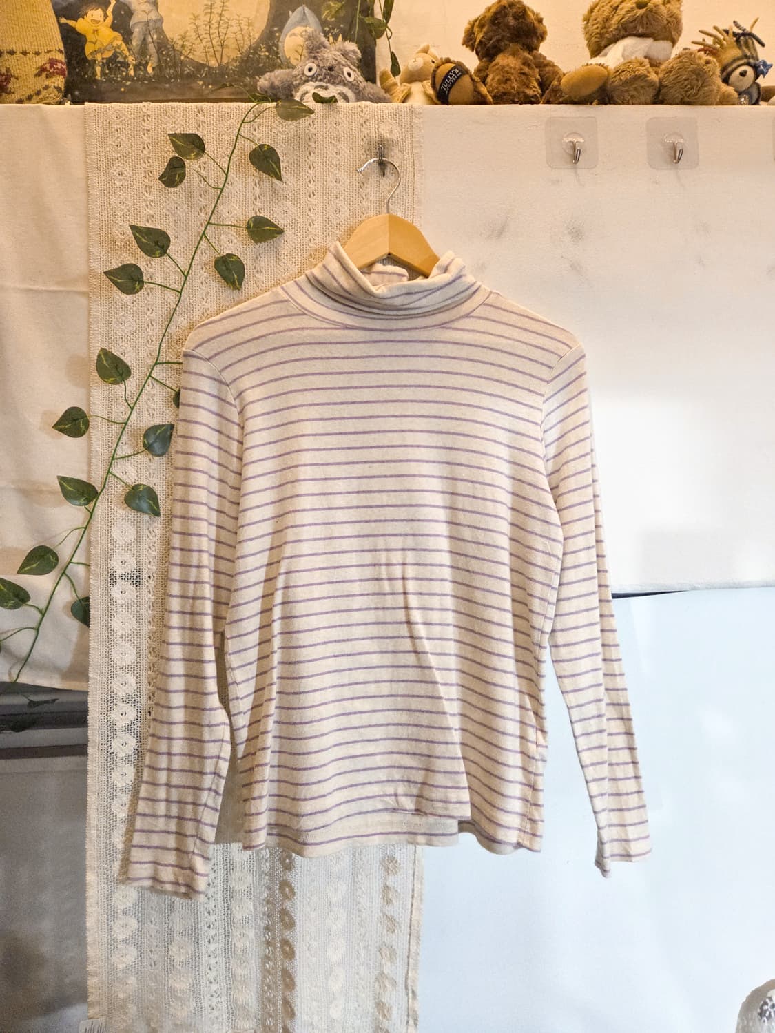 sm2 연보라 스트라이프 목폴라 슬리브 상품이미지1