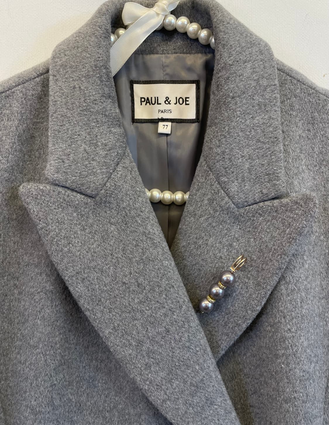 폴앤조 그레이 여성울코트 모직롱코트77:)하객오피스룩출근룩연말룩데이트룩 상품이미지5