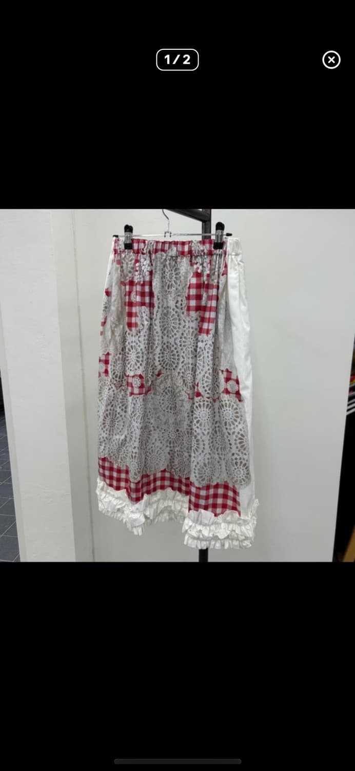 (오늘만) 꼼데가르송 레드 프릴 스커트 xs 상품이미지1