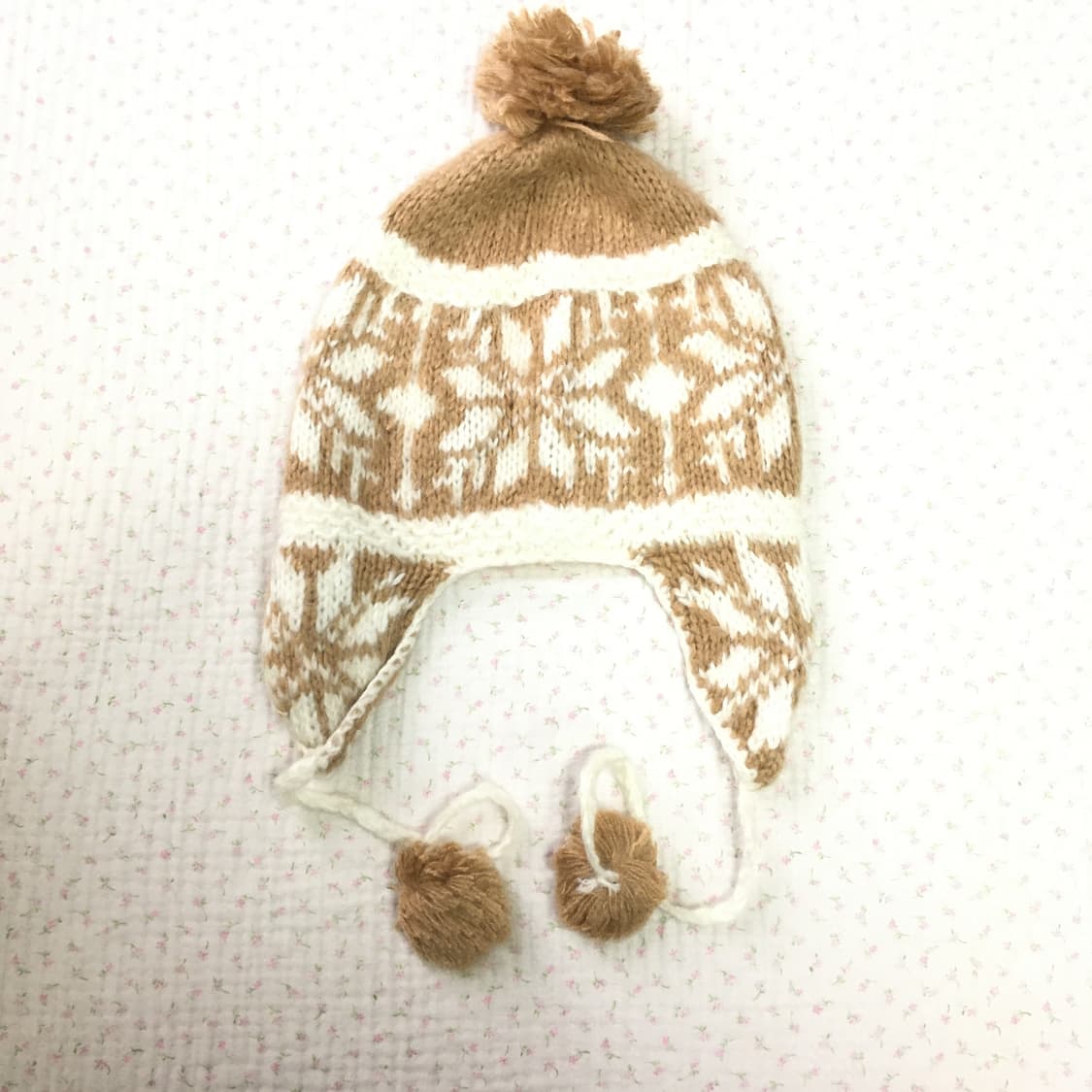 JPN/ 눈꽃비니 이어플랩비니 폼폼이비니 모리룩비니 브라운눈꽃비니 상품이미지4