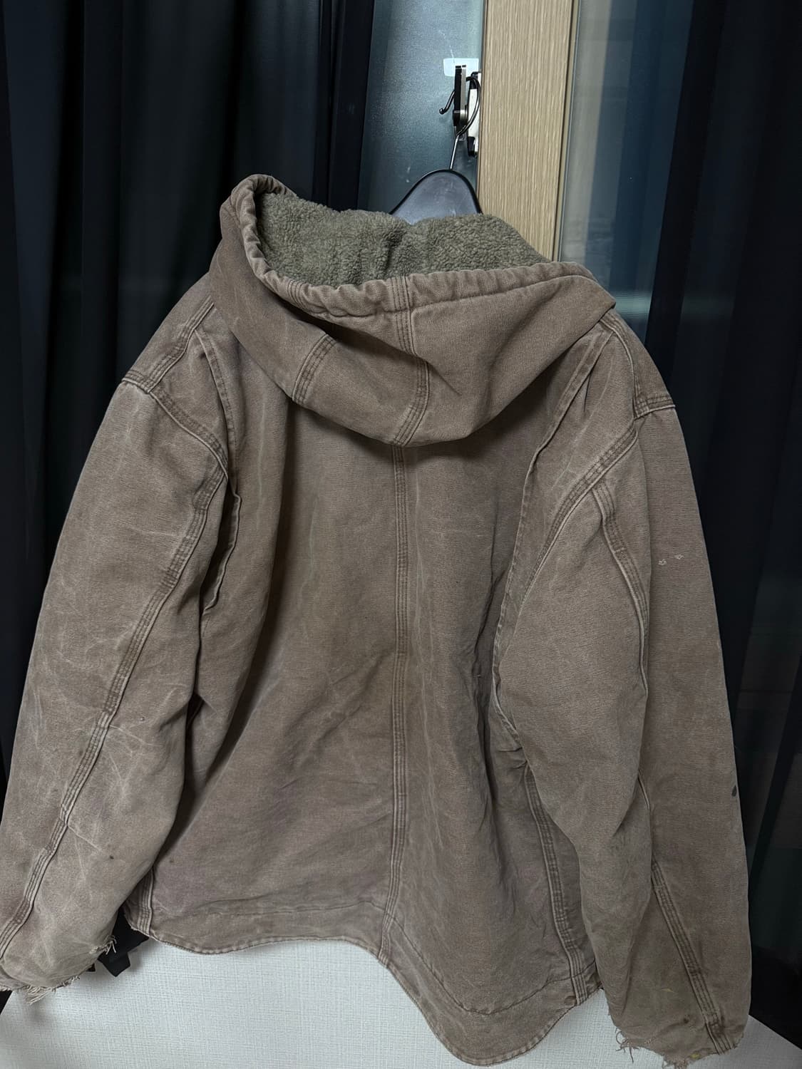 칼하트 모카색 해비아우터 데님후드집업 판매  상품이미지8