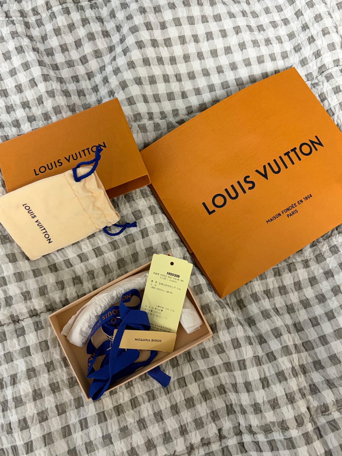 (L) 루이비통 모노그램 체인 브레이슬릿 실버 상품이미지2