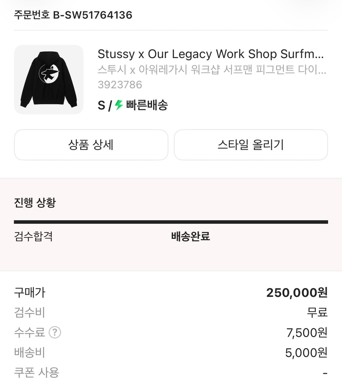 스투시 아워레가시 후드티 상품이미지3