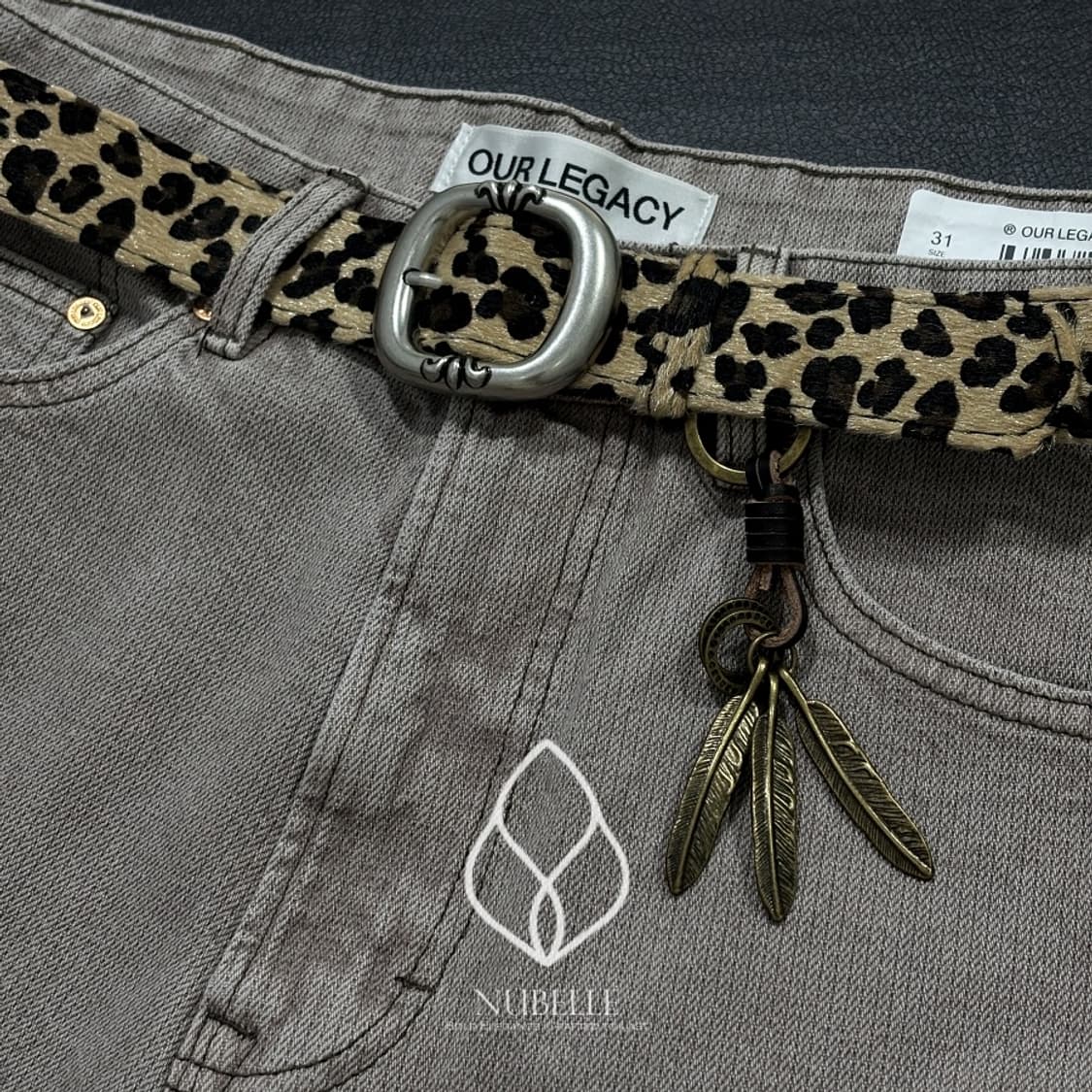 🌗 Chrome leopard belt / 호피 크롬 버클 벨트 상품이미지2