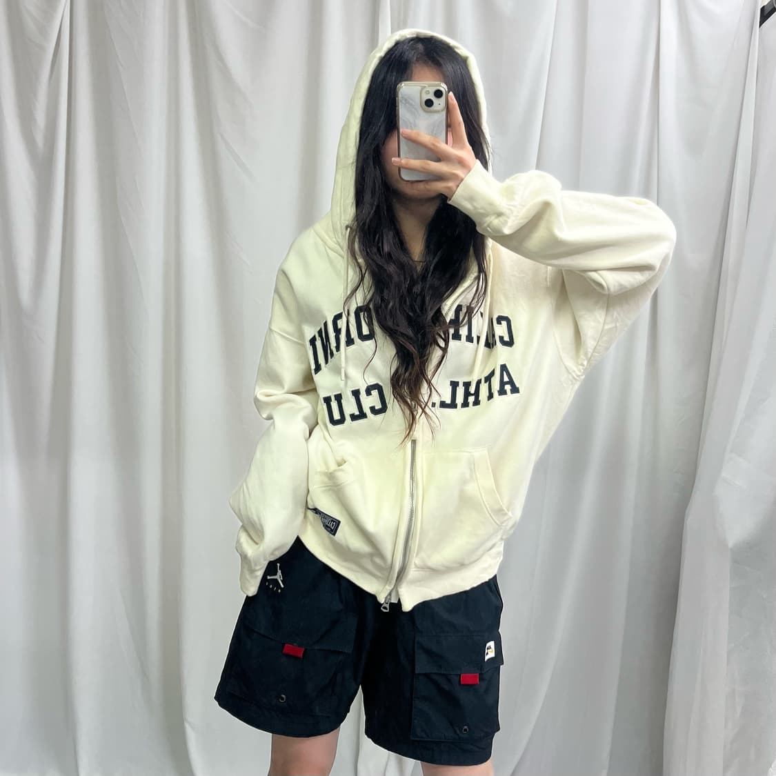 Who.A.U cream 2way hood zip-up 상품이미지3