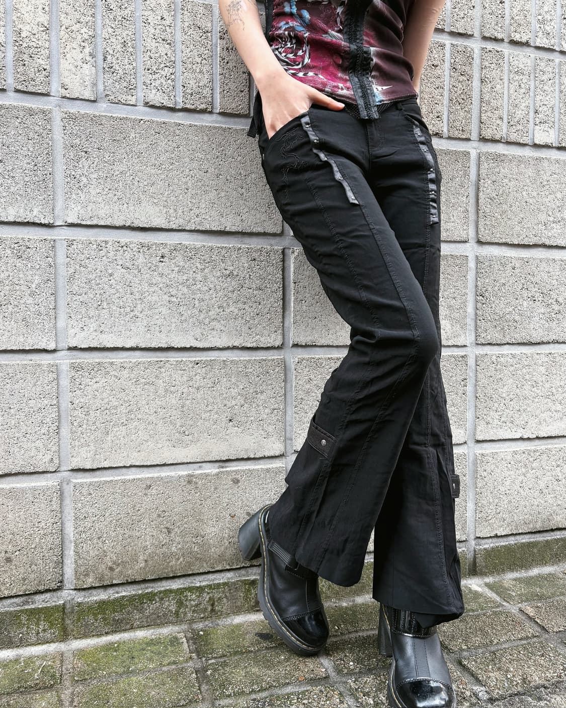 오즈온 고딕 매쉬 부츠컷 팬츠 상품이미지1