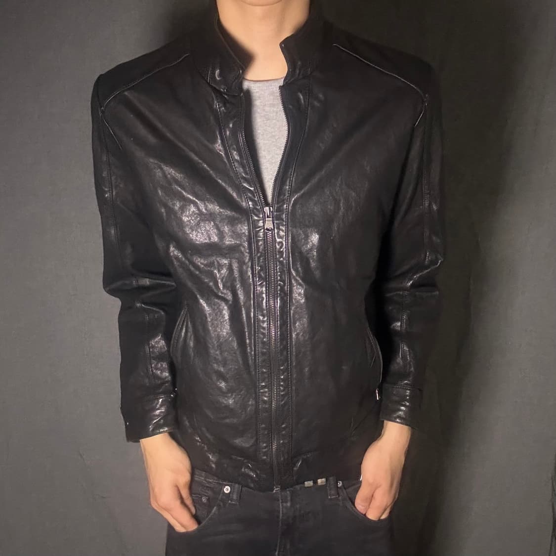 lamb skin leather jacket 상품이미지2