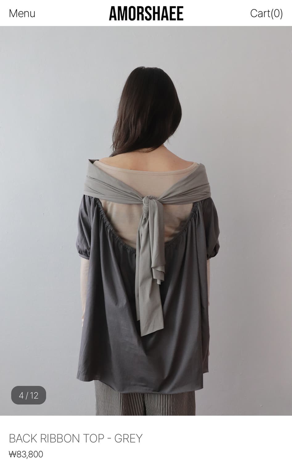 AMORSHAEE back ribbon top 상품이미지3