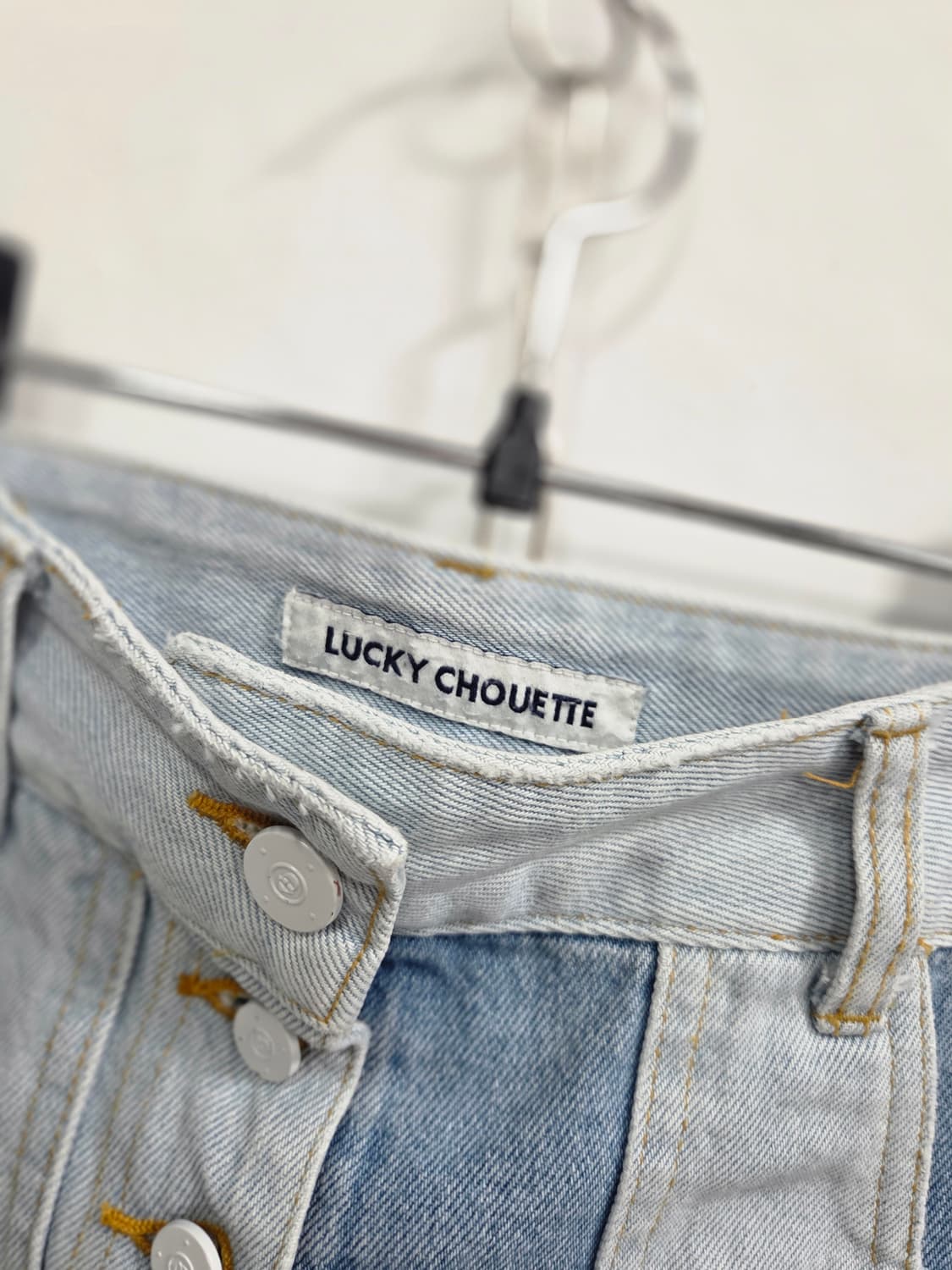 럭키슈에뜨 패치워크 데님 스커트 36 상품이미지5