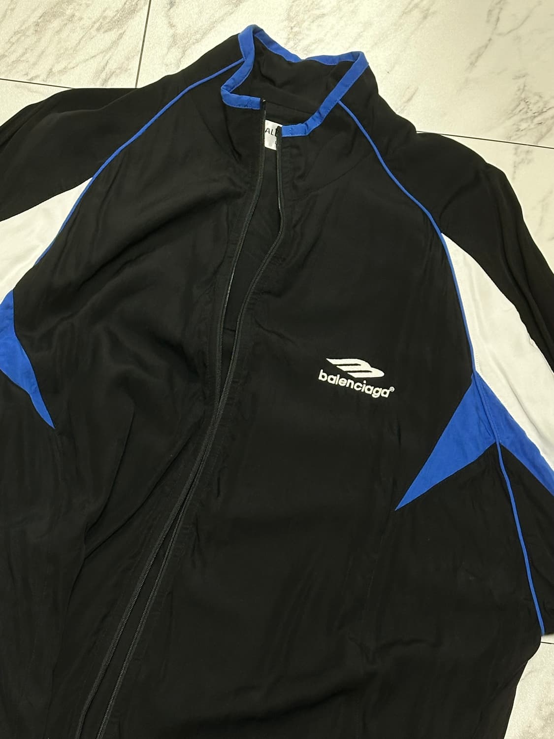 (1) 발렌시아가 3B 스포츠 아이콘 트랙 셔츠 자켓 블랙 블루 상품이미지1