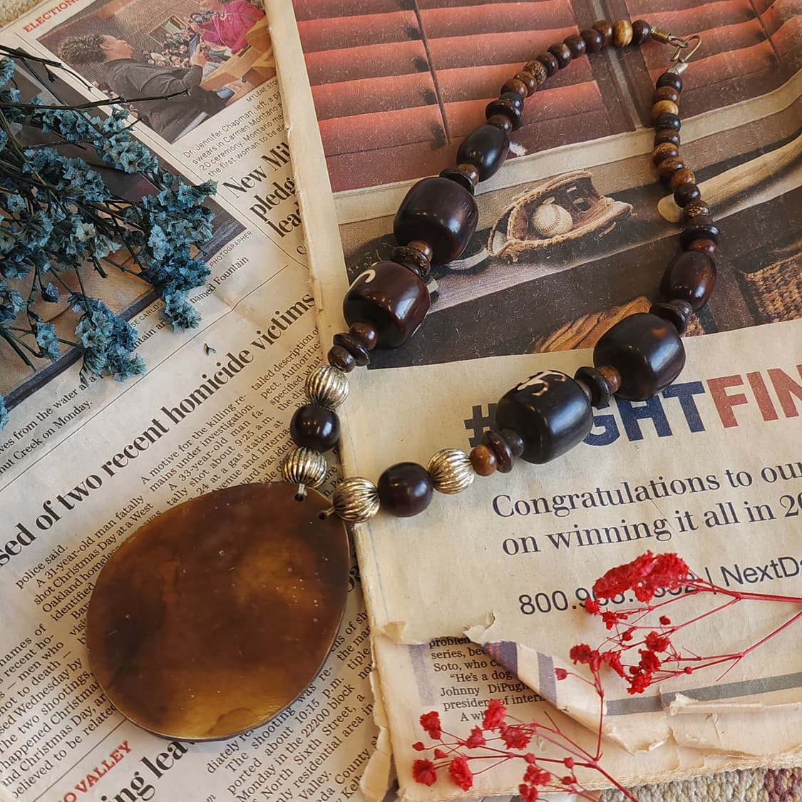 90s 프랑스 빈티지 쥬얼리 보헤미안 소울 아티잔 빈티지 목걸이 상품이미지7