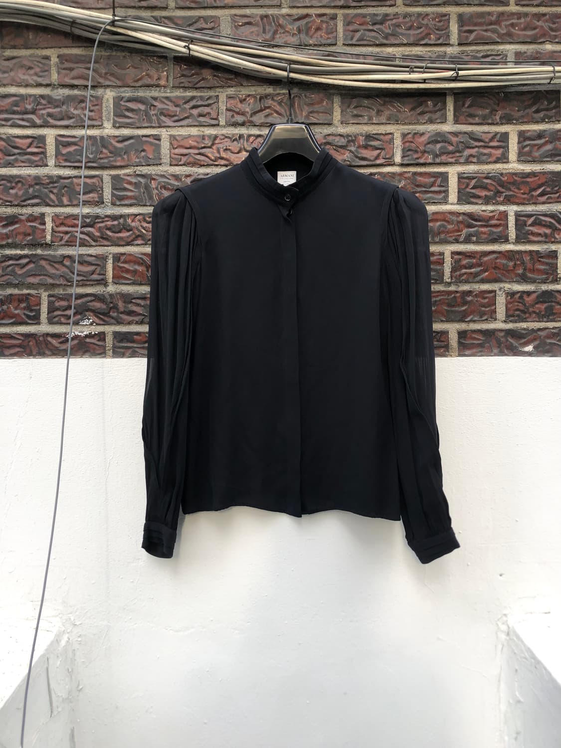 Armani See-through Sleeve Silk Shirt 상품이미지5