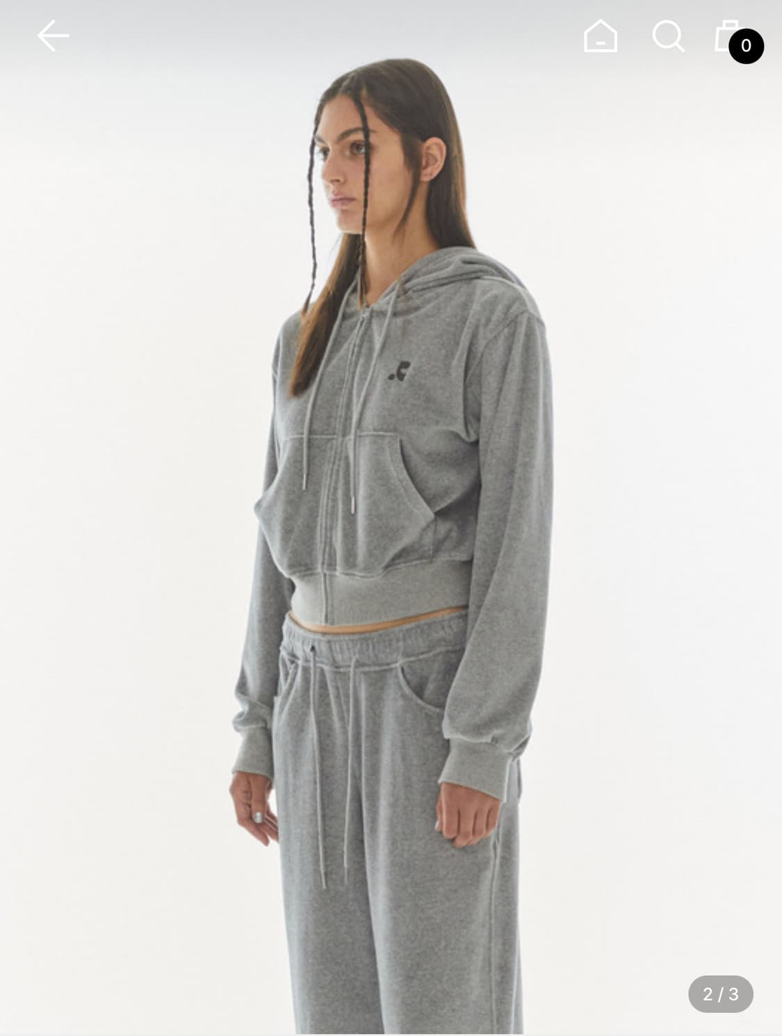 레스트앤레크레이션 벨벳 후드 집업 + 팬츠 세트 트레이닝 셋업 상품이미지2