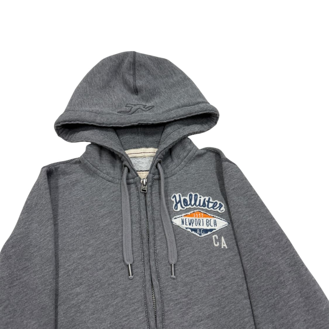 홀리스터 스펠로고 딱붙핏 Y2K 그레이 후드집업 자켓 XS 상품이미지2