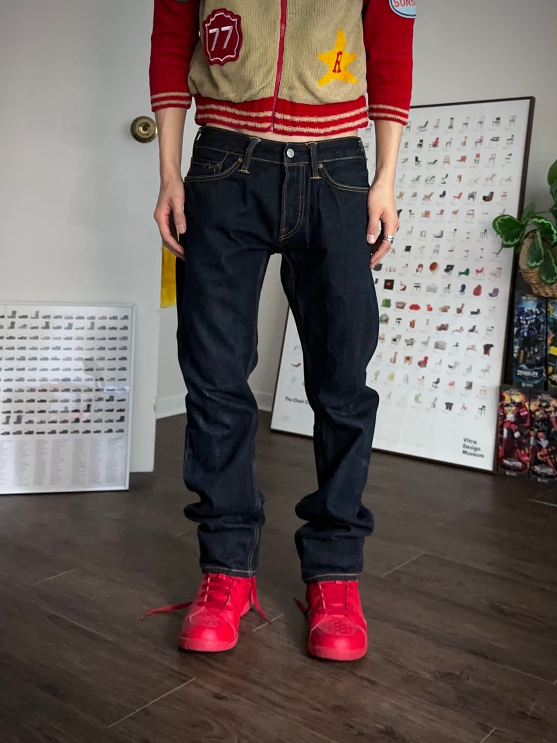 Evisu 08 "3D DIACOCK" 자수 셀비지 진 상품이미지5