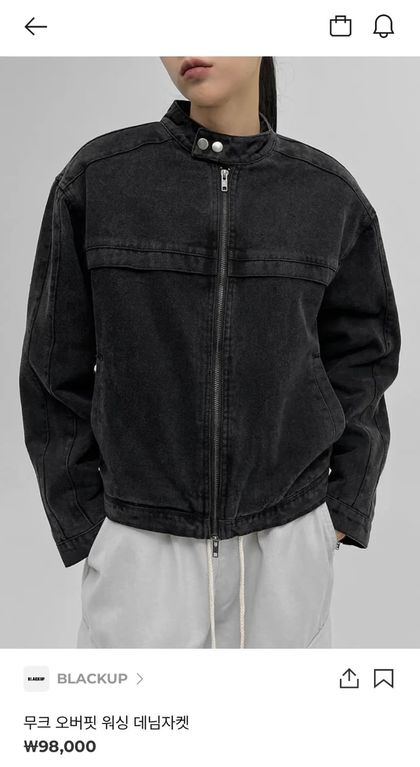 BLACKUP 블랙업 워싱 데님자켓 상품이미지6