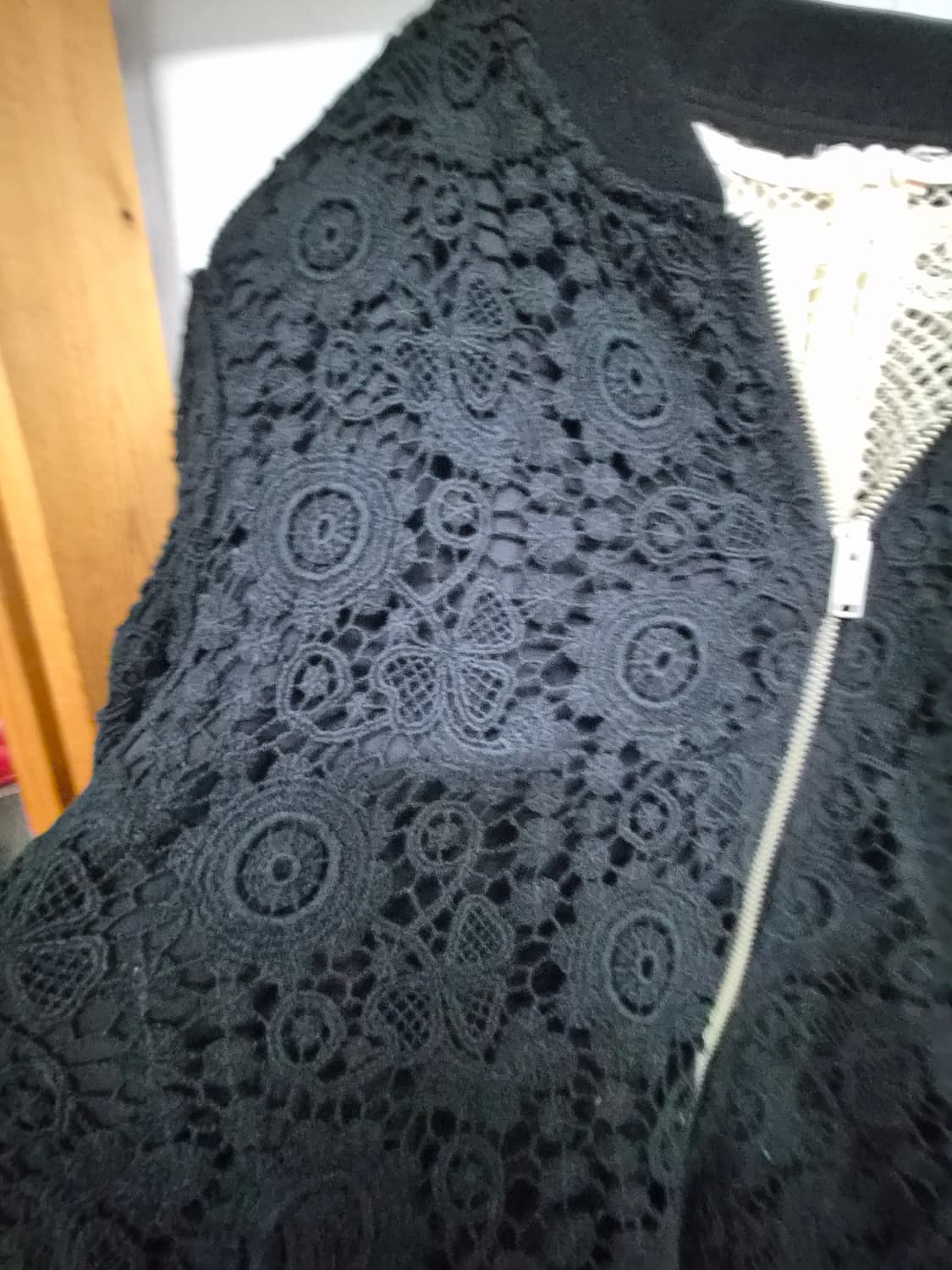 시에로 레이스 블루종 집업 점퍼 상품이미지3