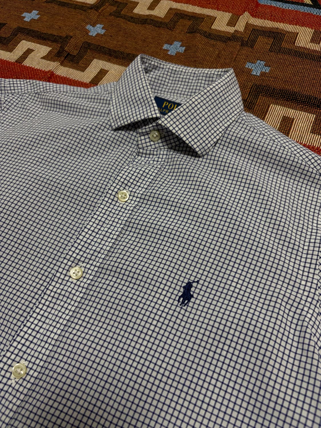 95) 폴로 랄프로렌 체크 셔츠 블루 상품이미지3