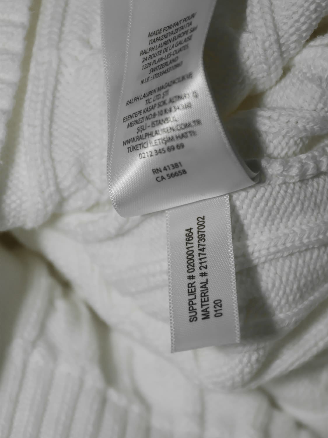 폴로 화이트 꽈배기 니트 상품이미지3