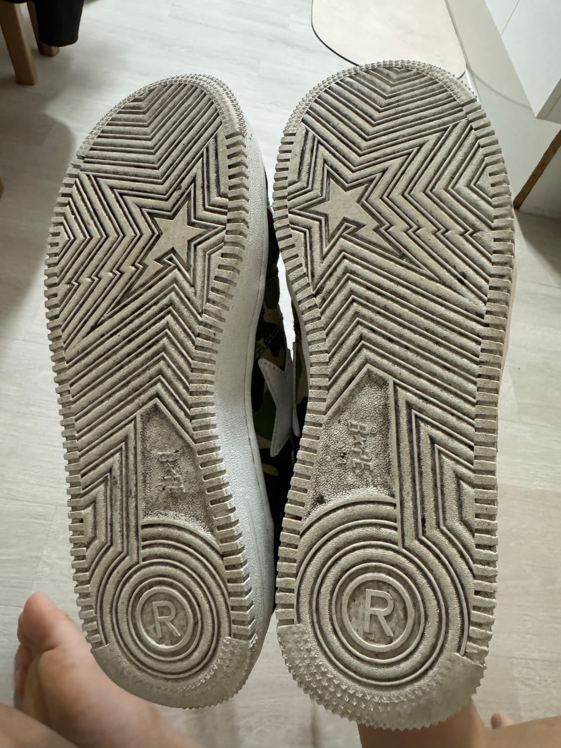 BAPE 베이프 스타 그린 카모 스니커즈 280 상품이미지4