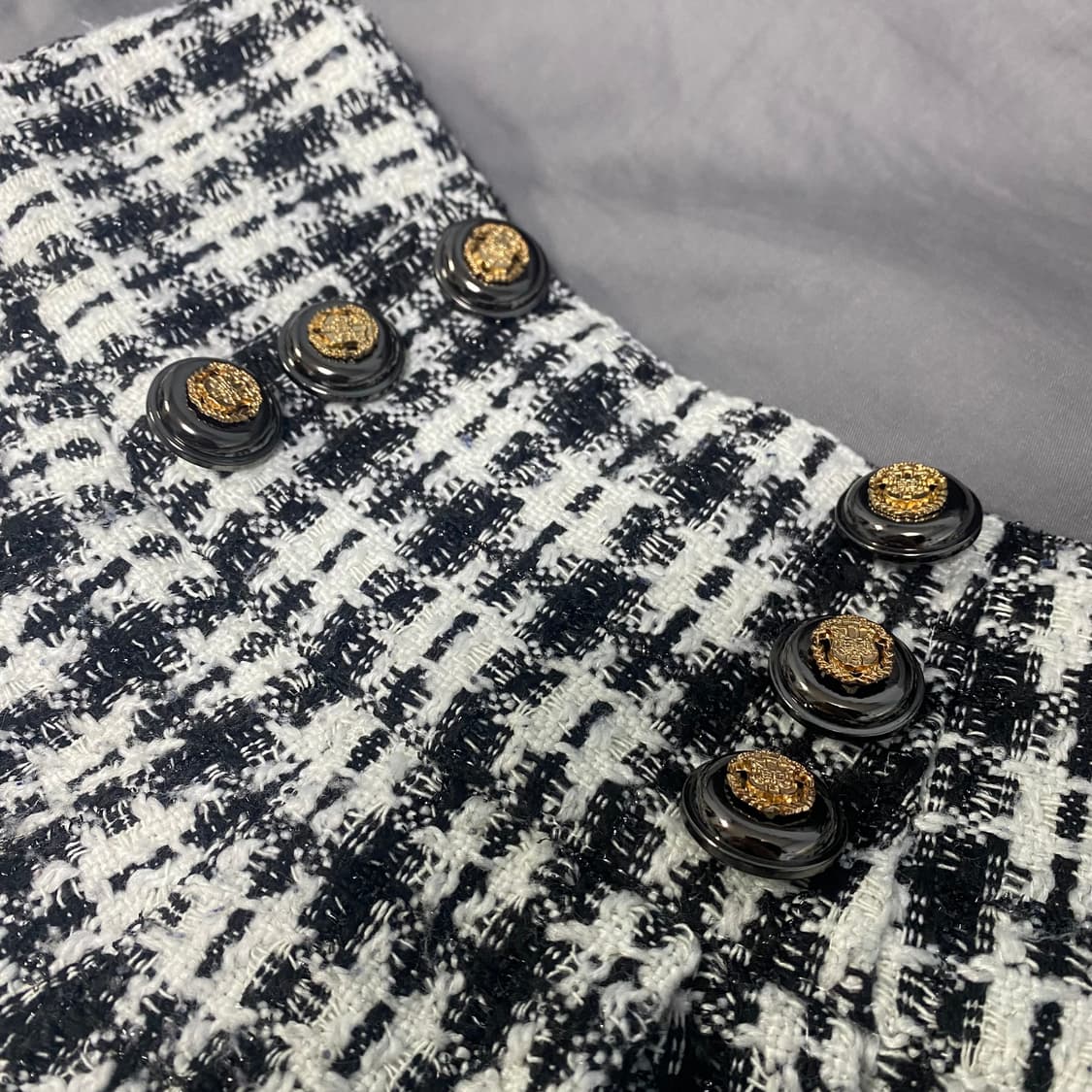 PinkMix 오네갸루 금장 글리터 체크 숏팬츠 반바지  상품이미지2