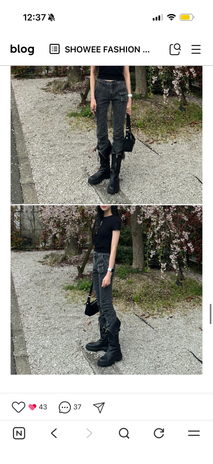 보헤미안서울 빈티지 카고 포켓 데님 팬츠 상품이미지1