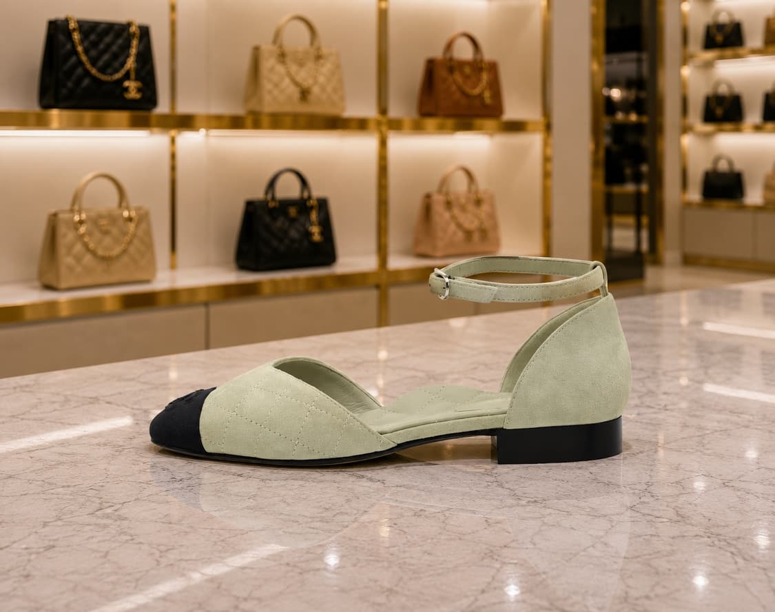[S급] (W) 샤넬 메리 제인 플랫 스웨이드 레더 판매합니다!!! 상품이미지2