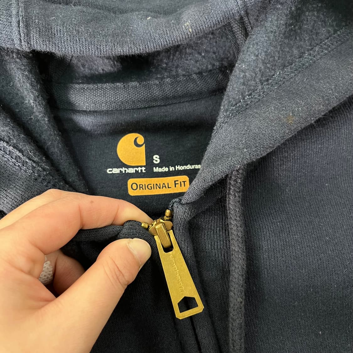 100 칼하트 네이비 후드집업 상품이미지2