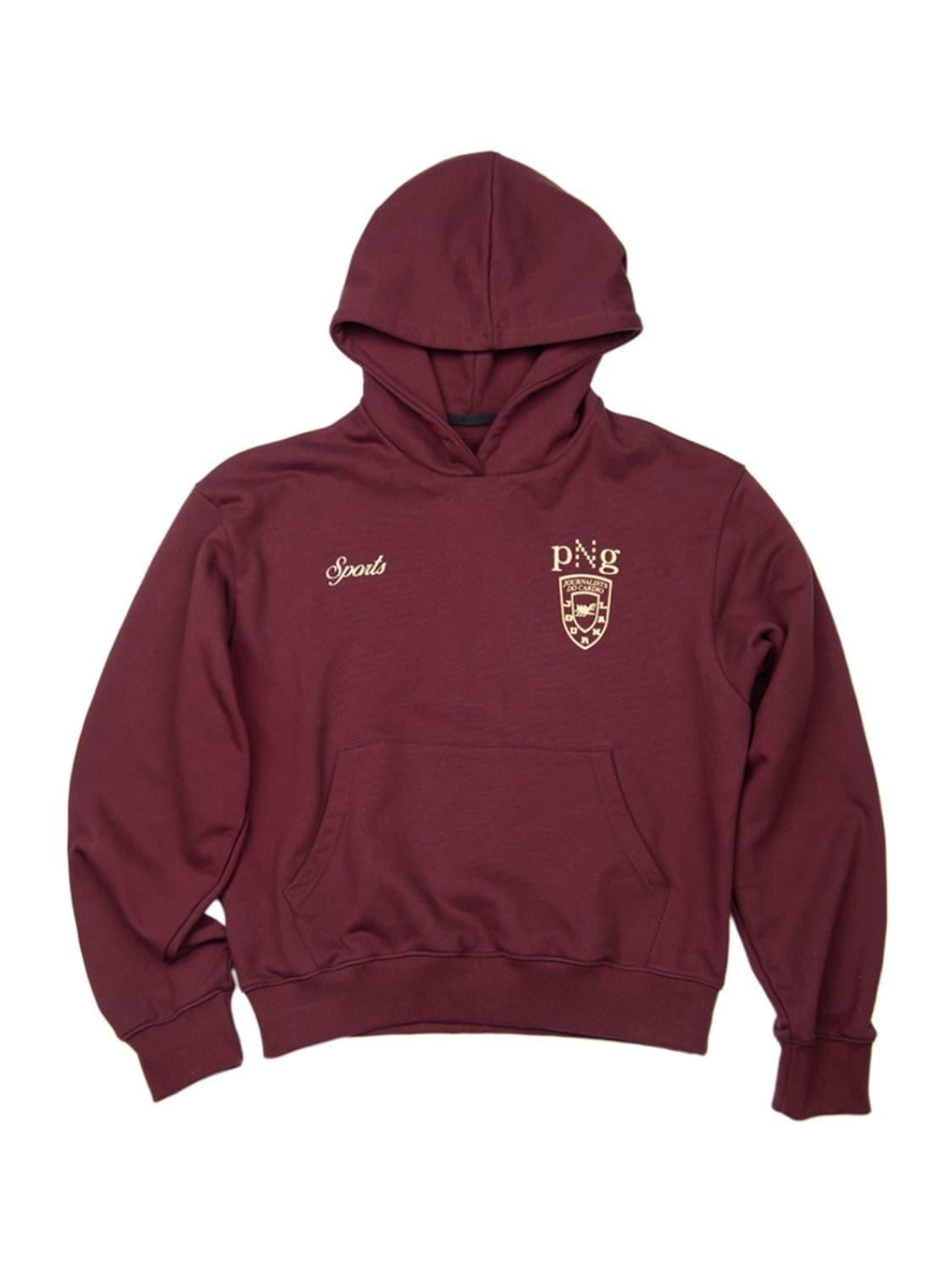 PNG JOURNAL 후드티 (bergundy) 상품이미지1