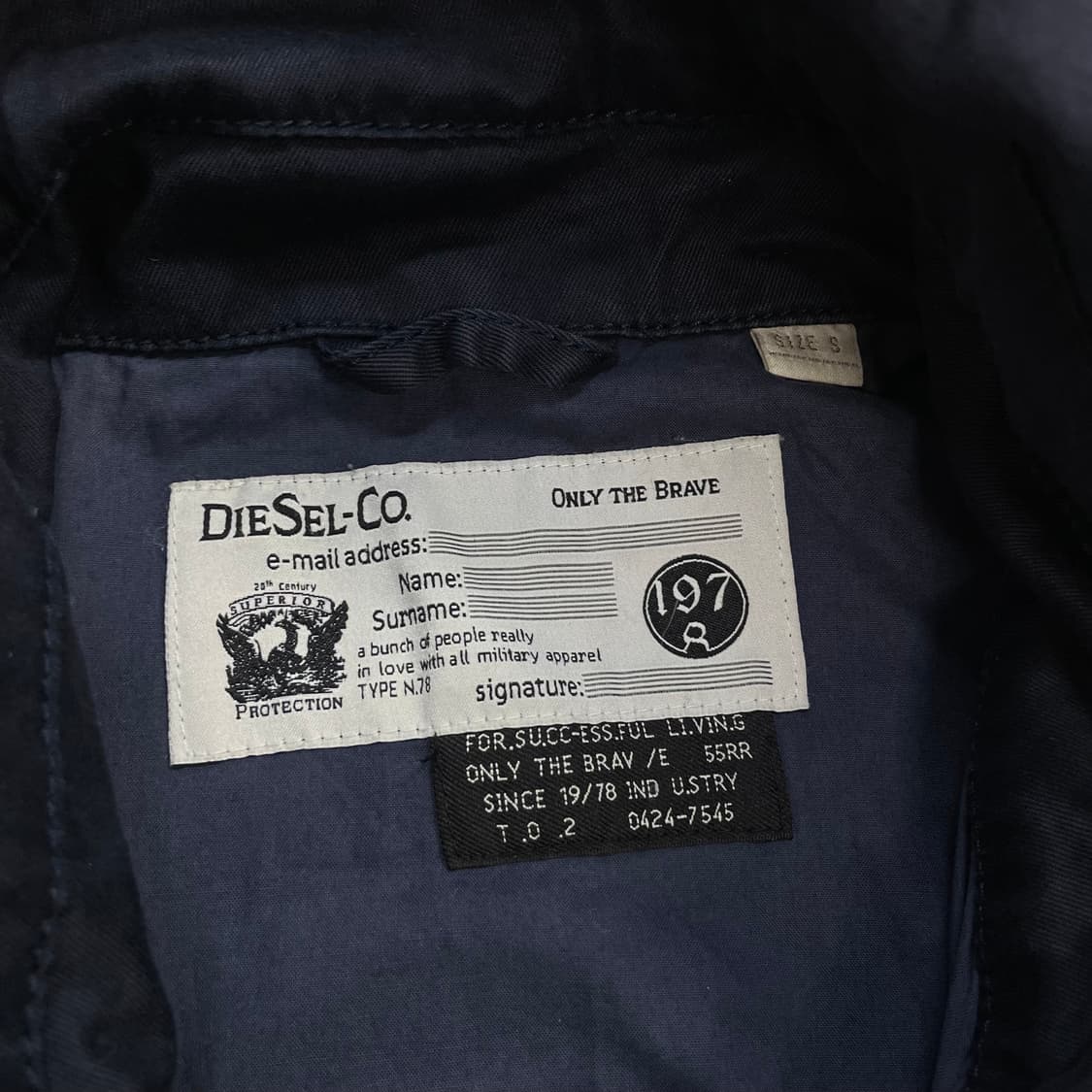 디젤 DIesel 밀리터리 필드 자켓 네이비 상품이미지5