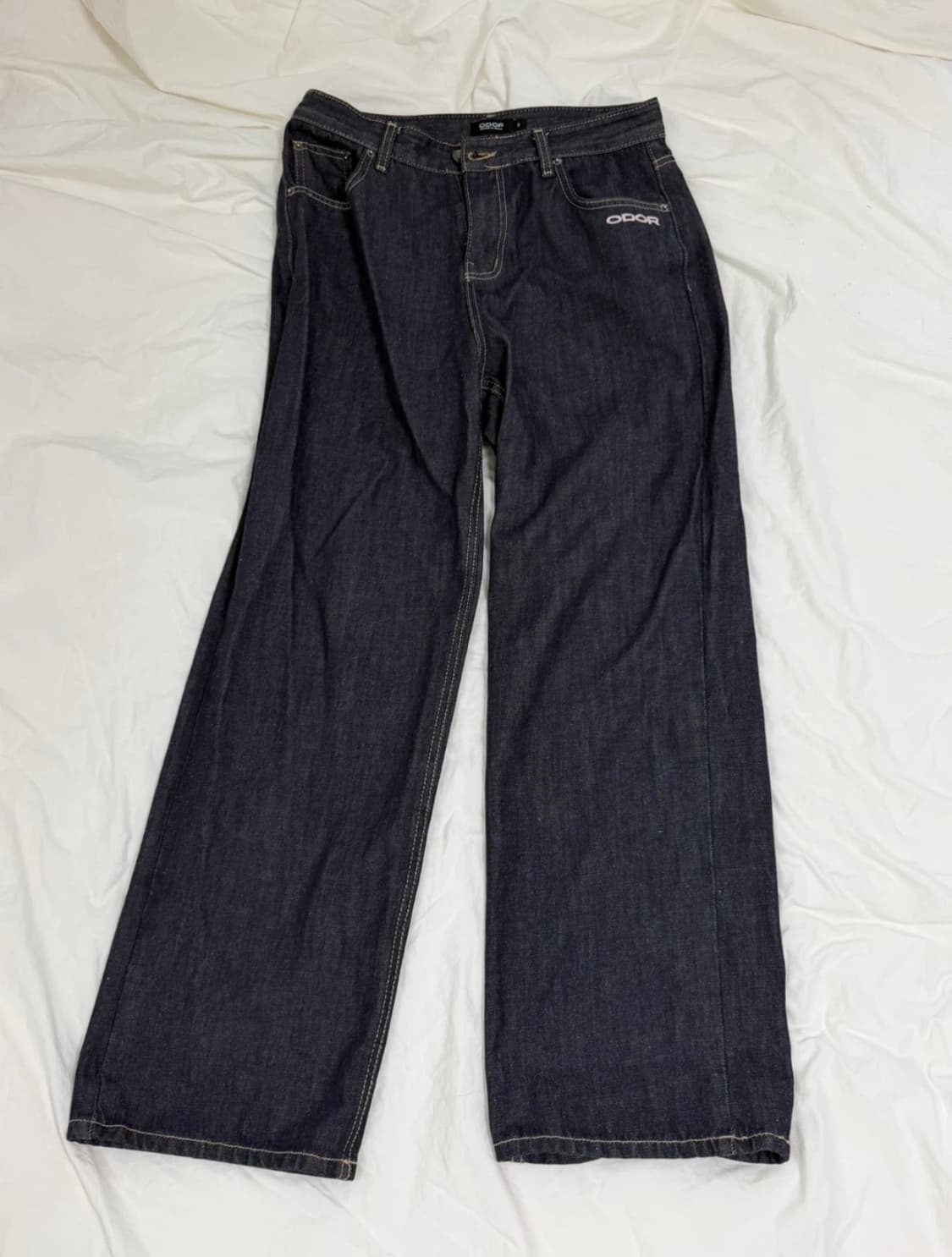 오도어 ODOR Logo drop denim in pink 상품이미지2