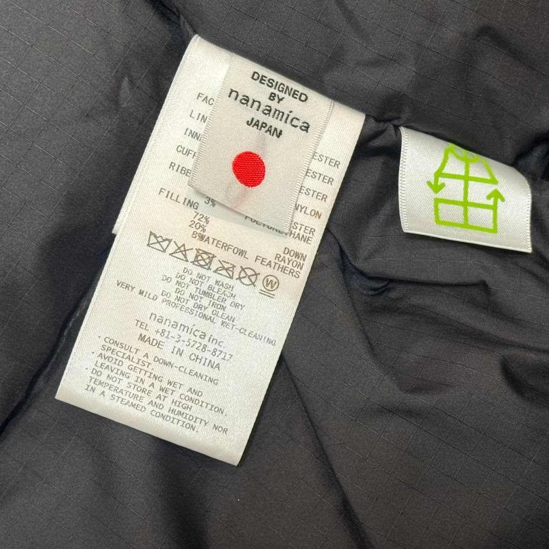 나나미카 25FW 다운코트 블랙 XL 상품이미지3