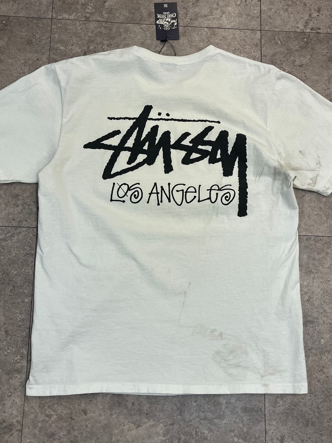 스투시 로스엔젤레스 반팔티 화이트 M #csz2997 상품이미지7