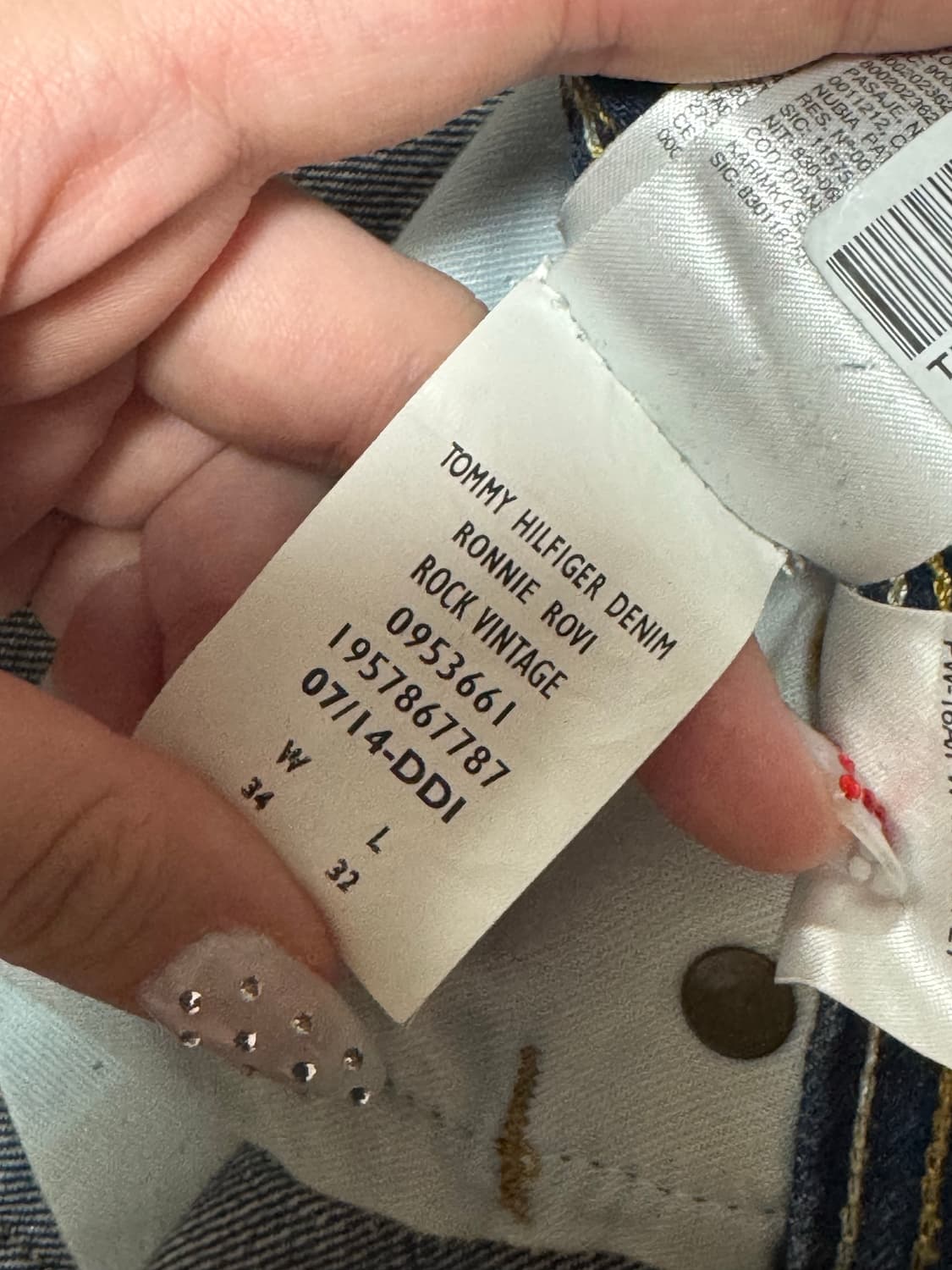 타미힐피거 진청 워싱 빈티지 데님 팬츠 상품이미지6