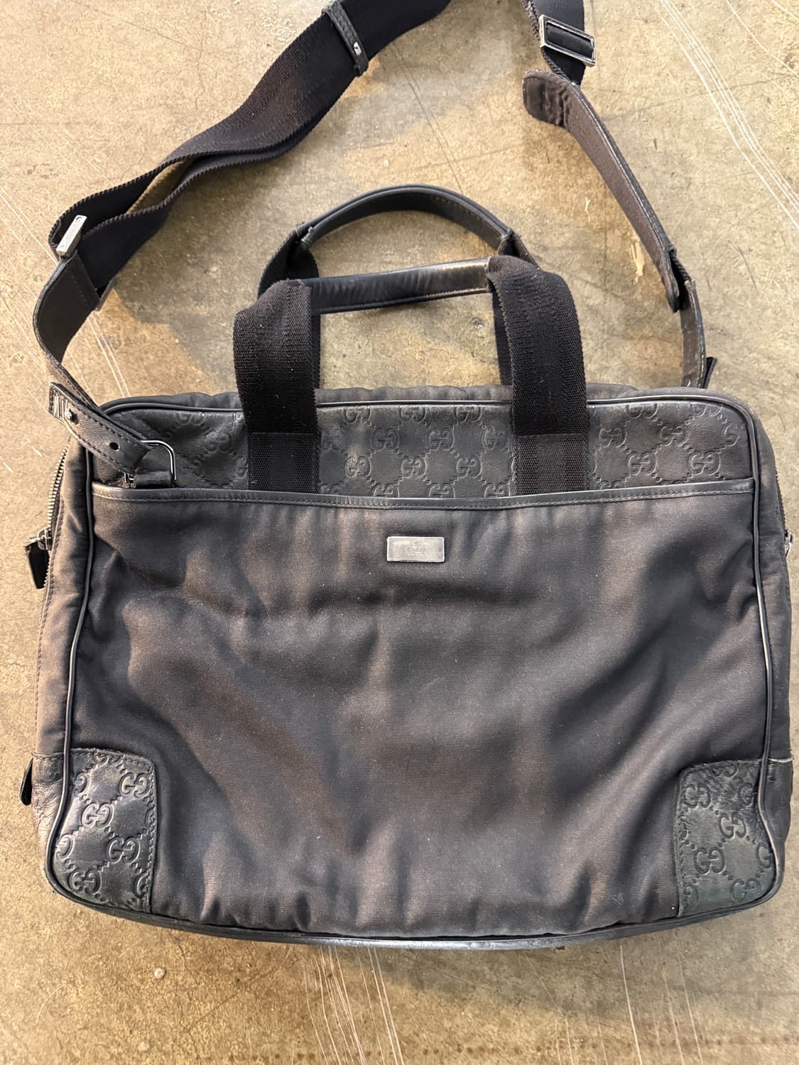 구찌 정품 블랙 서류 가방 상품이미지2