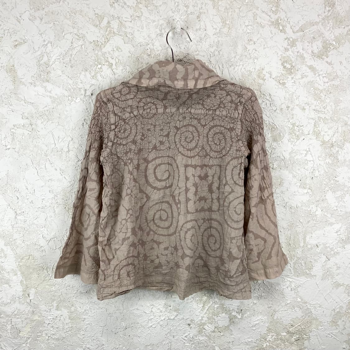 me 이세이 미야케 타이푼 패턴 링클 블라우스 상품이미지4