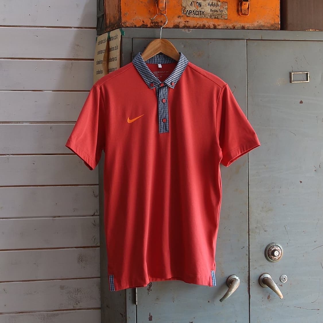 (착용컷) 나이키 골프 반팔 카라 티셔츠 (남성용 L) 상품이미지3