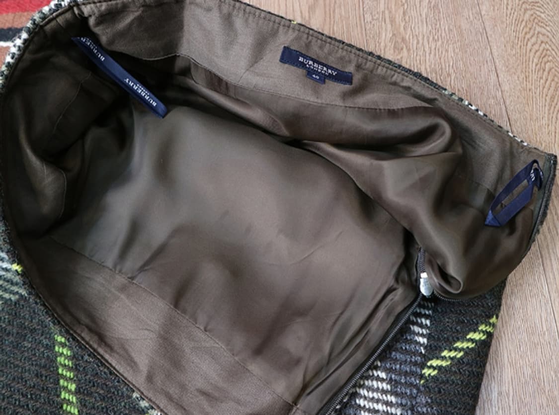 일본판 BURBERRY 버버리 런던 울 두툼한 체크 트위드 스커트 상품이미지7