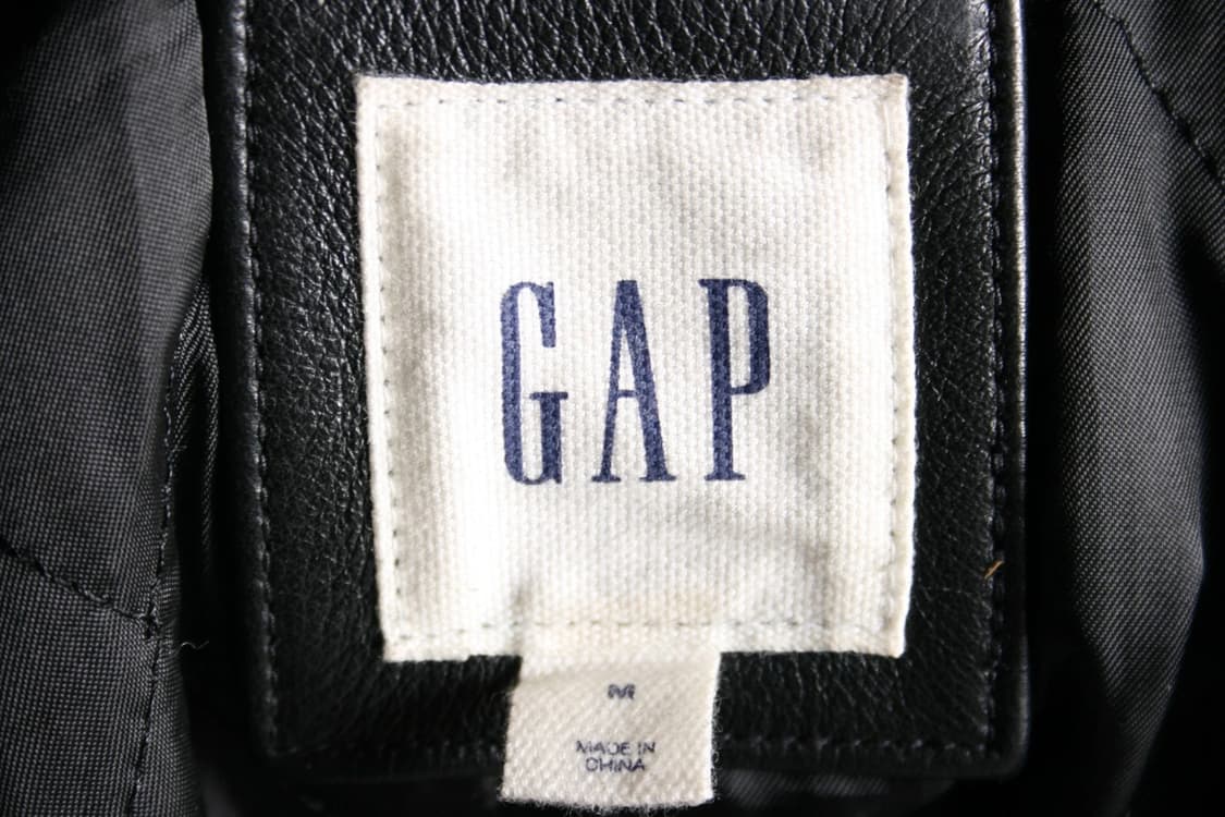 갭 블랙 가죽 더블 라이더 자켓 상품이미지4