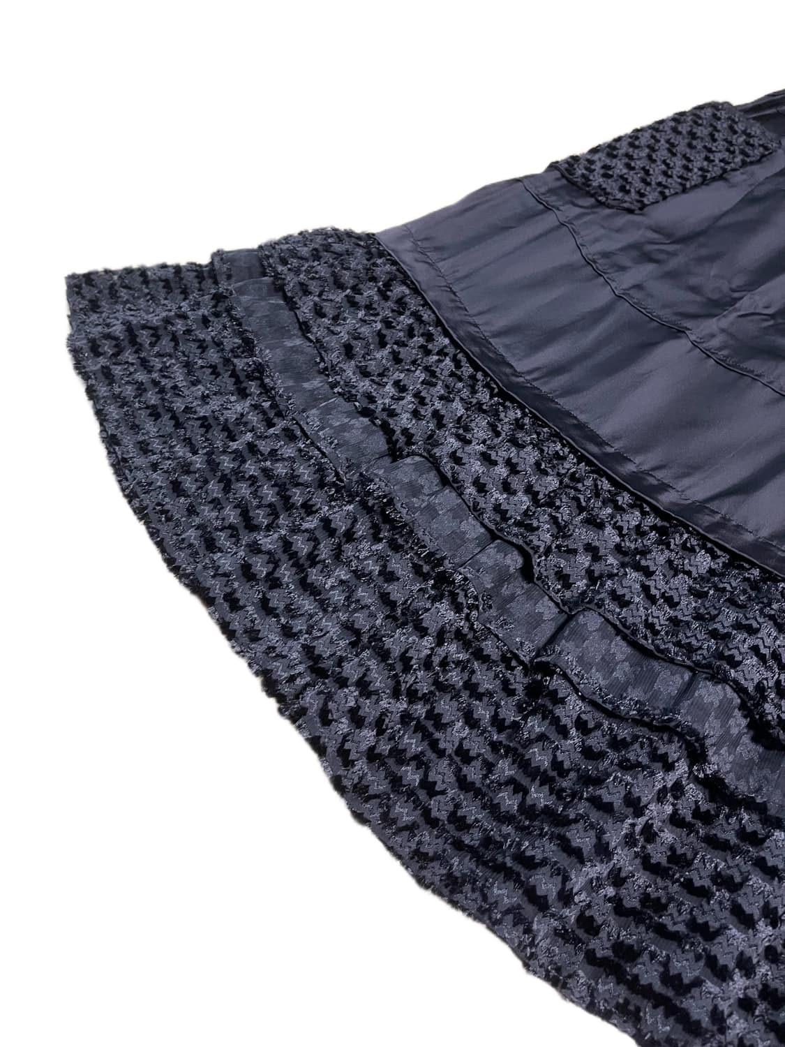 CDG Tricot AD2006 Patchwork Cupra Skirt 상품이미지5