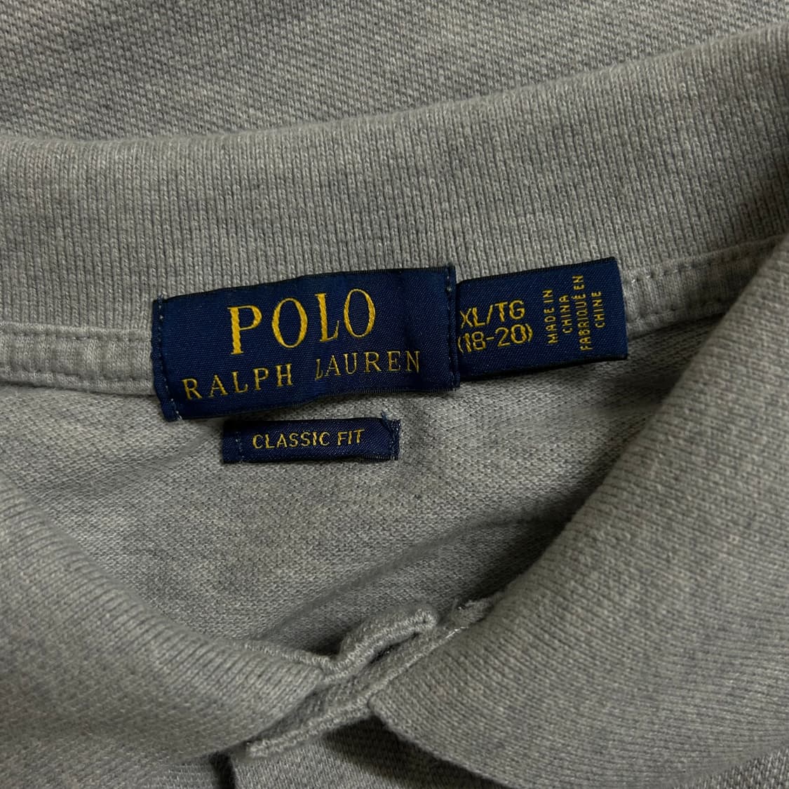 폴로 랄프로렌 신형 빅포니 치프키프 넘버 로고 반팔 카라 티셔츠 그레이  상품이미지7