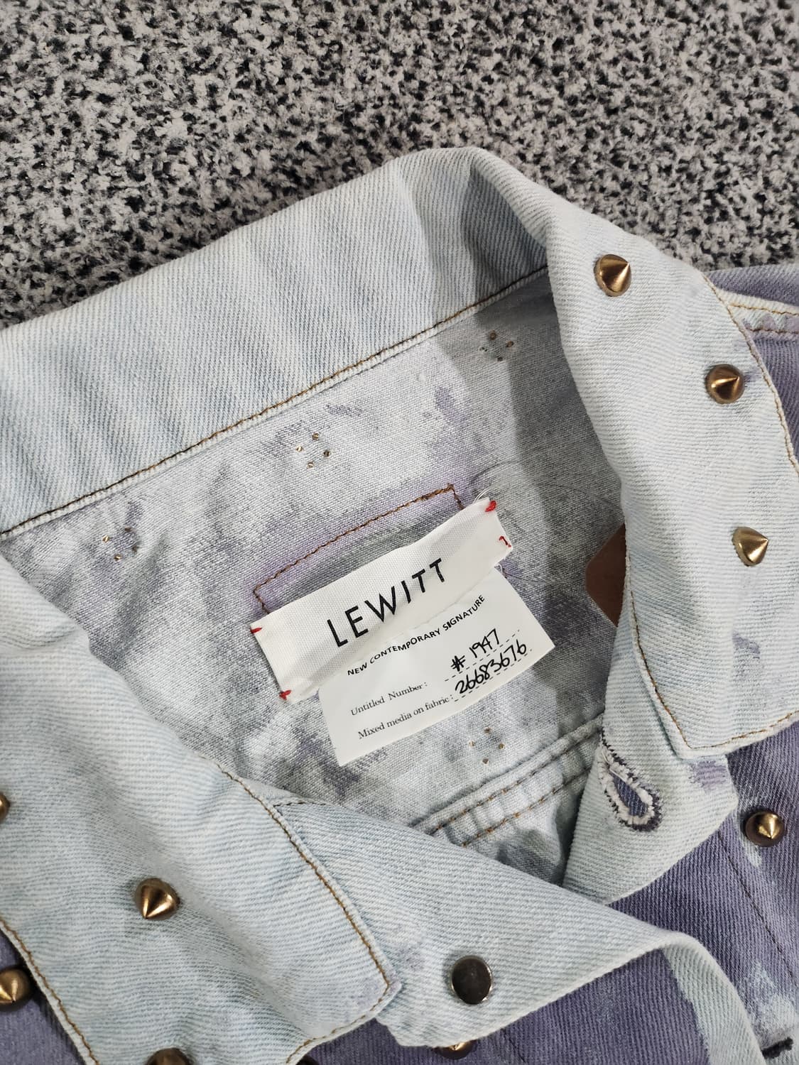 스트릿 감성 타이다이 스타패턴 데님자켓 상품이미지3