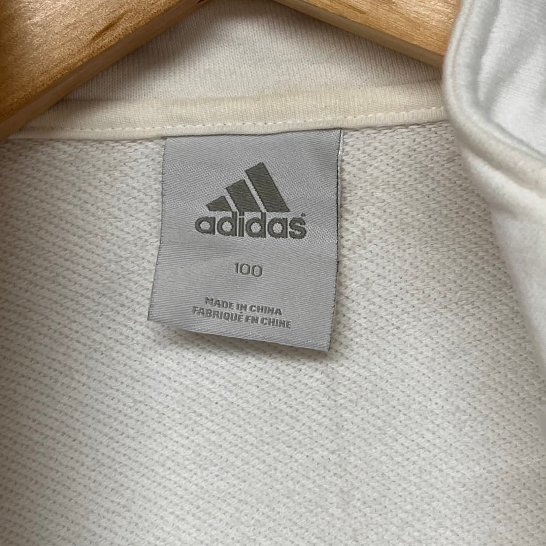 아디다스 빈티지 y2k 스웻 트랙 자켓 화이트 브라운 상품이미지4