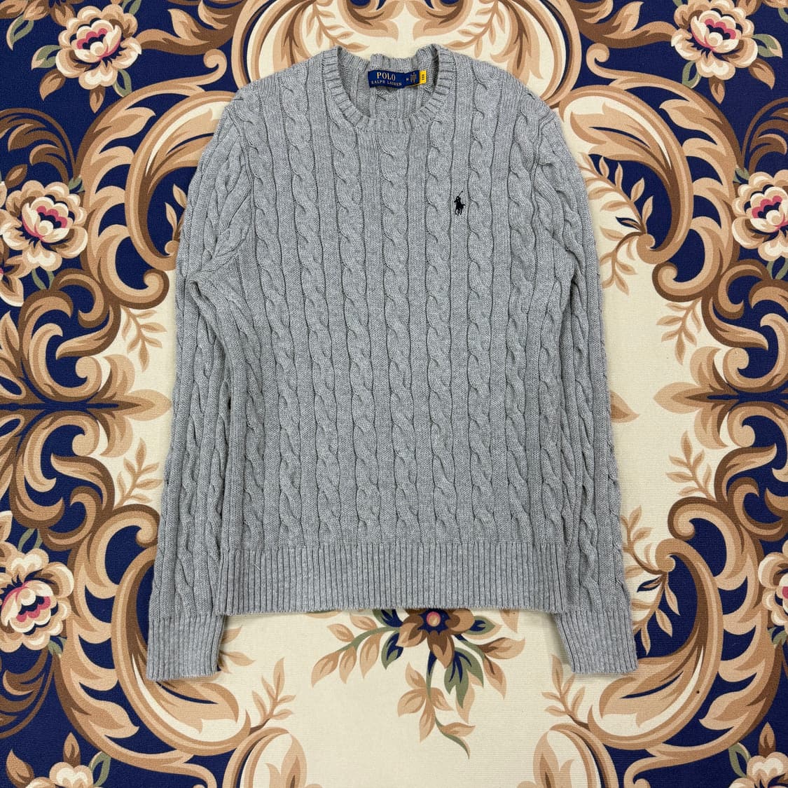 (M)폴로 랄프로렌 케이블 꽈배기니트(그레이) 상품이미지1