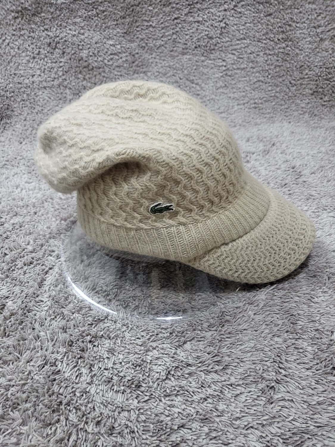 라코스테 니트 캡 모자 베이지 울모자 상품이미지1
