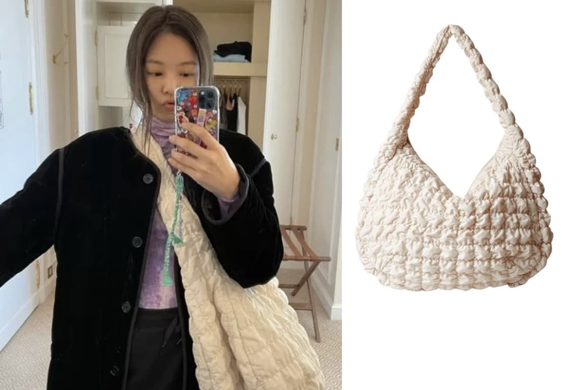 (제니 구름백)COS 퀼티드 숄더백 브라운 상품이미지3