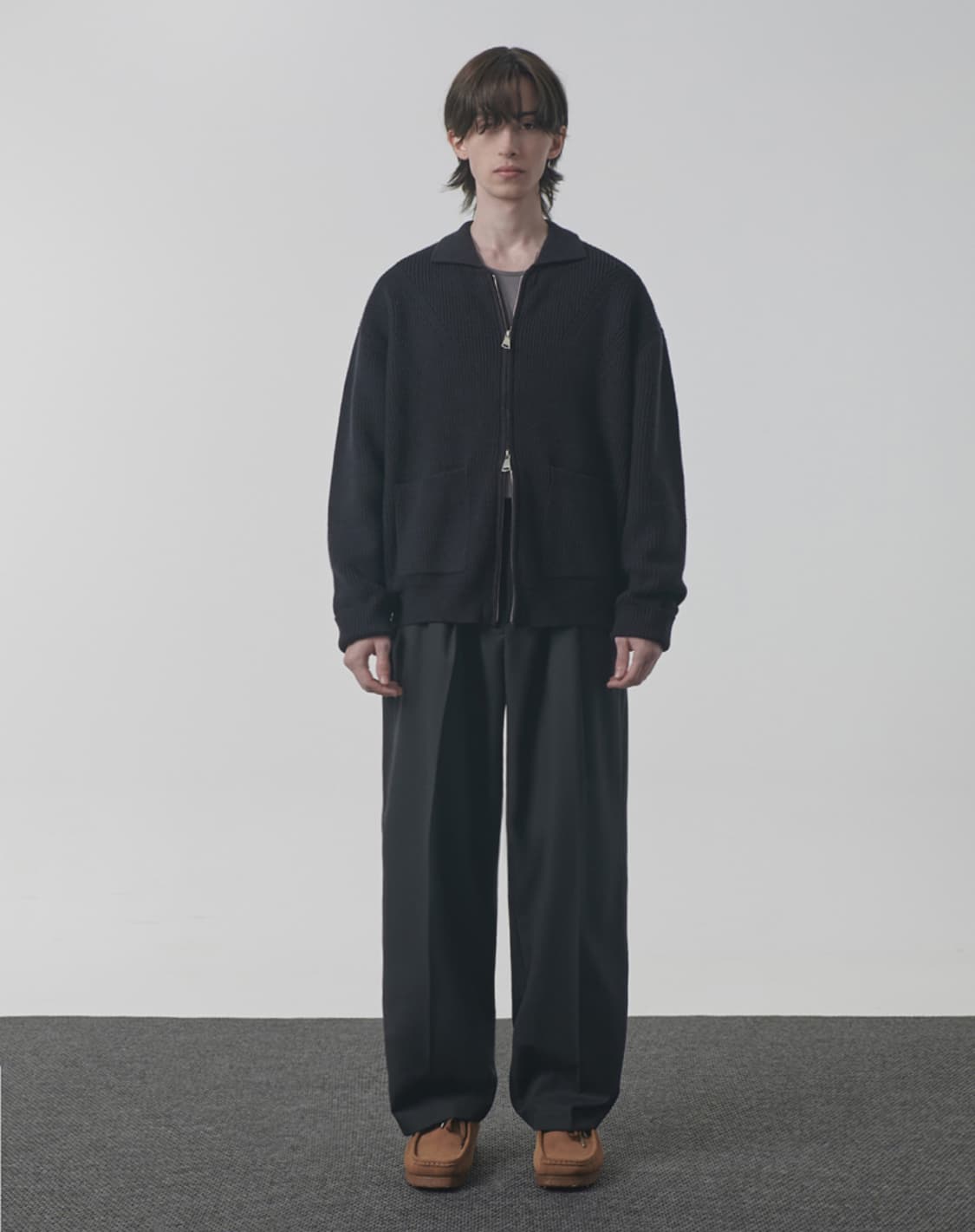 디미트리블랙 블랙 카라 니트 집업 3 (XL) 상품이미지3